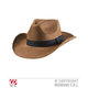 cappello cowboy scamosciato marrone