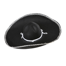 cappello sombrero feltro nero 55cm