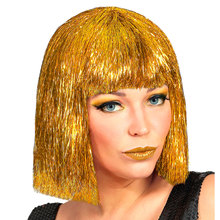 parrucca caschetto glitzy oro