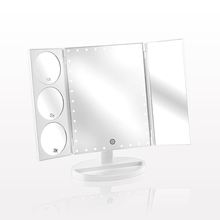 specchio con 35 led e ingrandimento x3-x5-x10