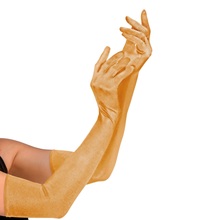 guanti raso oro elasticizzati
