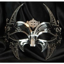 maschera metallo vampiretto argento