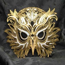 maschera metallo anacleto ottone strass