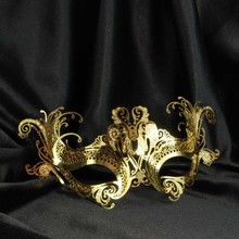 maschera metallo draghetto oro