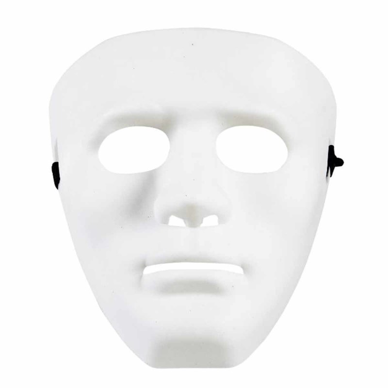 maschera bianca plastica uomo