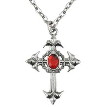 collana croce gotica gemma ros
