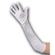 guanti bianchi raso 50 cm