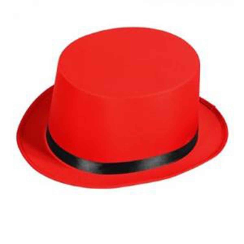 cappello cilindro rosso 