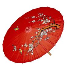 ombrello oriente carta di riso rosso