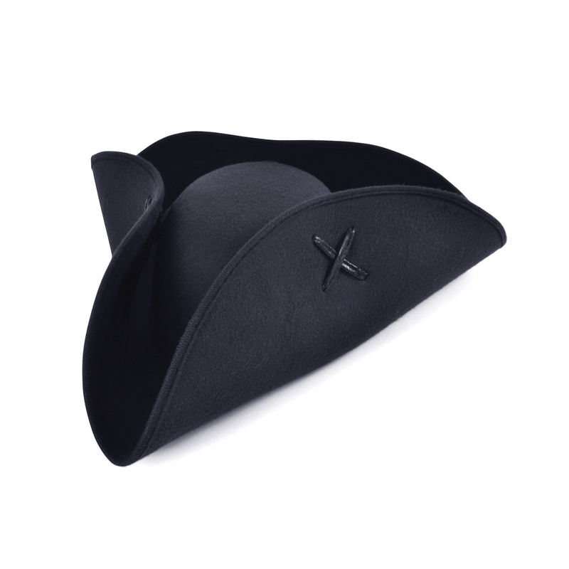 cappello pirata tricorno nero