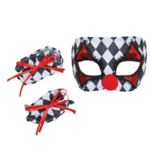 kit set clown mask cuffs
