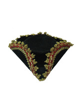 cappello tricorno mini nero oro rosso