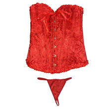 corsetto e perizoma rosso small