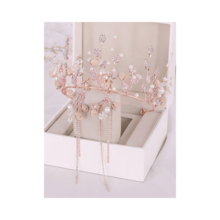 kit metallo fiori perle strass copricapo e orecchi