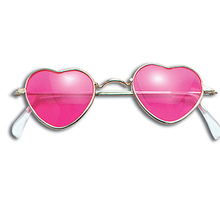 occhiali a cuore lente rosa
