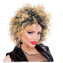 parrucca pop star anni 80 mora