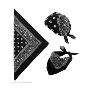 bandana cowboy motociclista nera