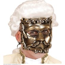 maschera casanova bronzo con strass
