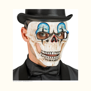 maschera teschio clown 