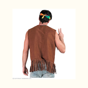 gilet dainetto scuro corto hippie s/m