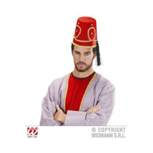 cappello fez rosso feltro