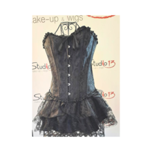 corsetto bustino nero gonna pizzo tg m