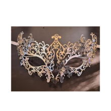 maschera metallo argento strass 3 venezia