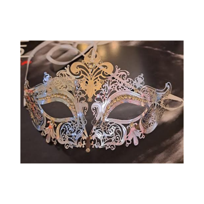 maschera metallo agento strass 13 venezia