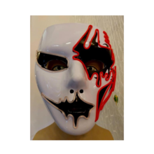 maschera led horror rossa