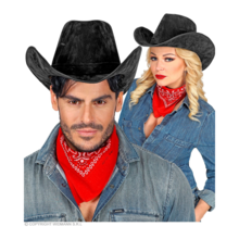 cappello cowboy scamosciato nero