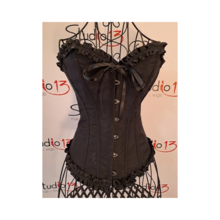 corsetto bustino nero opaco xs