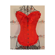 corsetto bustino rosso opaco l