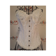 corsetto bustino bianco damascato l