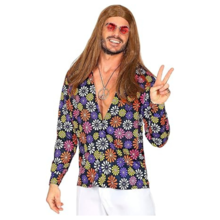 camicia hippie viola fiori