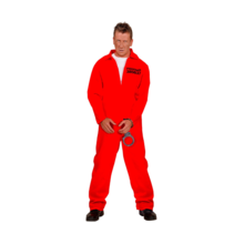 costume carcerato rossa detenuto xl