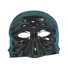 maschera pulcinella classica nera plastica