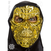 maschera teschio oro plastica