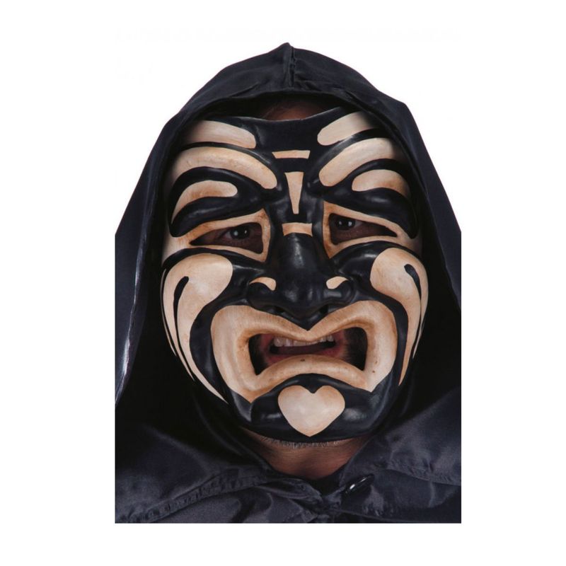 maschera maori uomo cartapesta