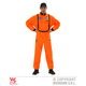 costume astronauta arancio 