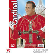 kit set cardinale collana croce oro 2 anelli 