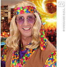 parrucca hippie dude bionda fascia 
