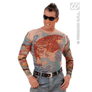 maglia tatuata tigre drago