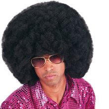 parrucca afro nera 40cm