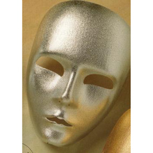 maschera metallizzata argento 