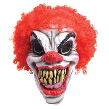 maschera clown capelli rossi