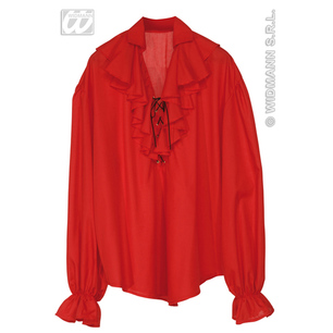 camicia pirata rossa rinascimentale xl