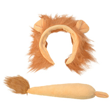 kit set leone con cerchietto e coda