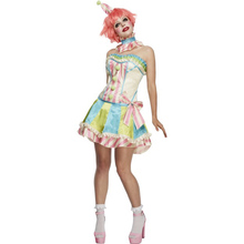 costume clown donna vintage pastello 