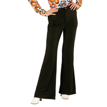 pantaloni donna groovy anni 70 nero