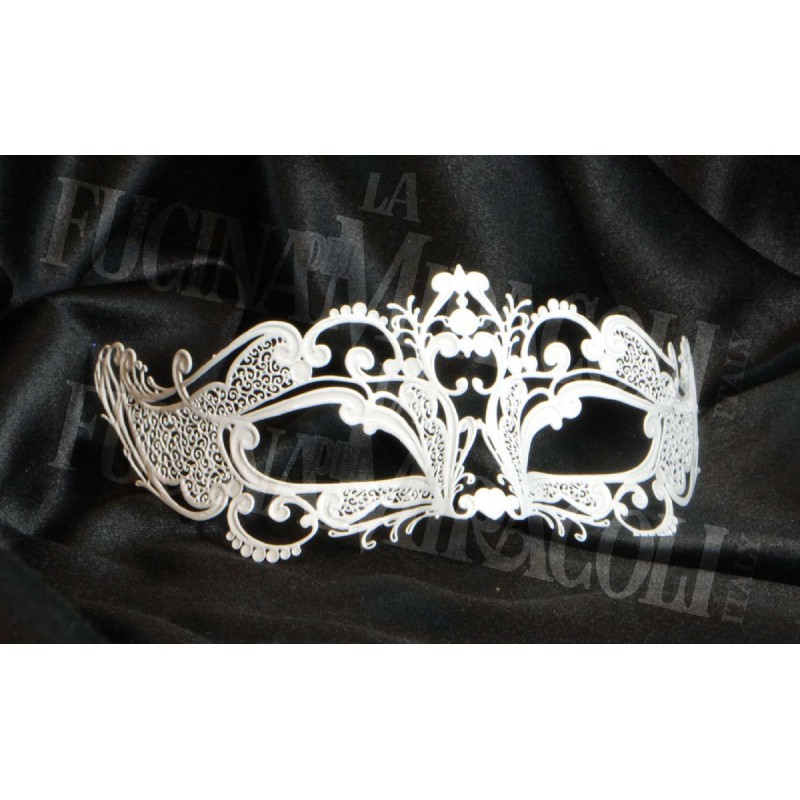 maschera metallo lulu bianca